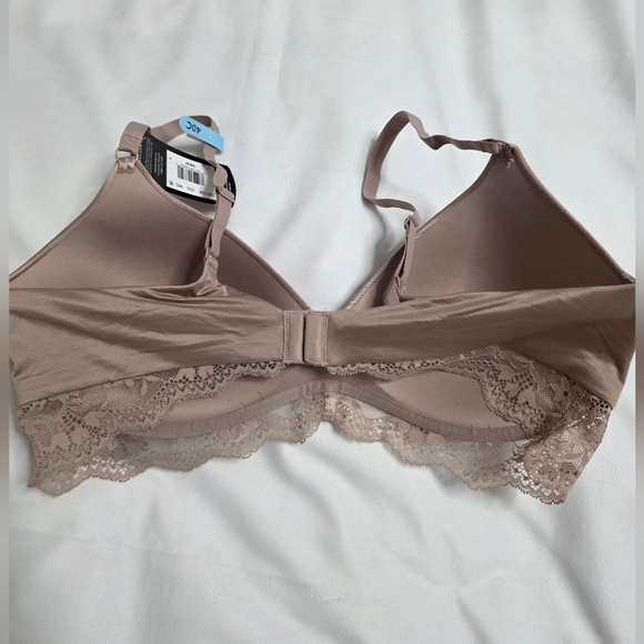Maidenform Wireless Lift Bra with Scalloped Lace Edge- Size 40C Beige  $48 NWT - Picture 3 of 7